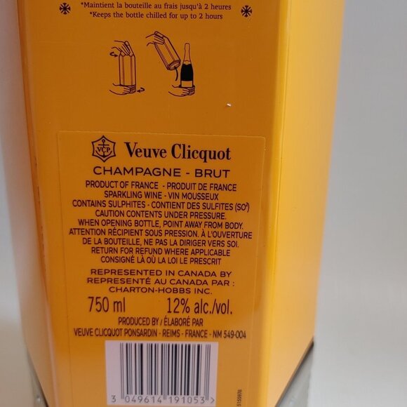 ATTRACTIVE Veuve Clicquot Tin Pencil Wine Cooler Champagne Storage Box - Picture 6 of 11